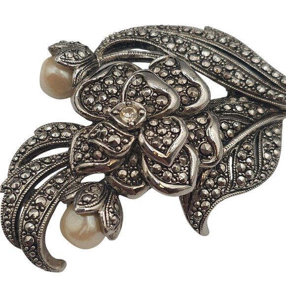 Kenneth J Lane KJL Avon 90s Flower Swirl Stmt Elegant Romantic Brooch Pin - Picture 14 of 16